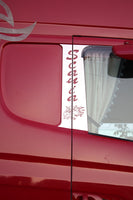 COD. TF-258SC-NR - DOOR PLATE KIT IN 4 PCS WITH "SCANIA" WRITING AND GRIFFIN Scania New R