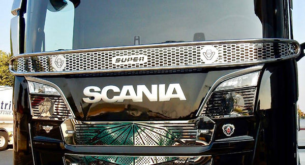 COD. TF-412SC-NG - SCREEN PROTECTING GRID CRYSTALS CUSTOMIZABLE WITH LOGOS AND WRITINGS Scania New Generation