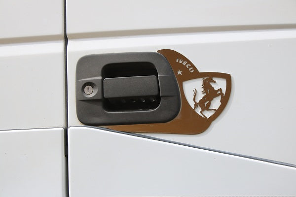 COD. TF-521IV-EG - FRAME FOR HANDLE CONTOUR WITH WRITING “IVECO“ AND HORSE Iveco EuroCargo