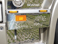 COD. TF-178SC-R - PLATE FOR CENTRAL FOOTPEGS WITH GRIFFIN AND SCANIA WRITING 2 PCS Scania R