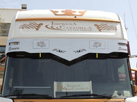 COD. TF-025SC-L - VISOR TO BE APPLIED ABOVE THE ORIGINAL WITH 2 CUTS FOR O.L Scania L