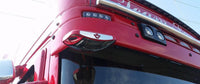 COD. TF-160SC-R - PLATE FOR FRONT MIRROR WITH V8 LOGO Scania R