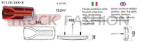 TAILLIGHT 7 FUNCTIONS: POSITION, STOP, FOG LIGHTS, DYNAMIC DIRECTION, LICENSE PLATE, REFLECTOR AND REVERSE GEAR - Truck Fashion